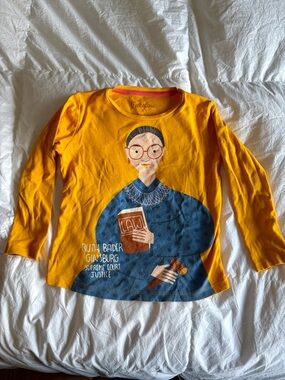 RBG Graphic Top in Mustard Yellow